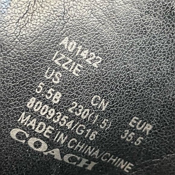 Coach Izzie Brown Peep Toe Ankle Slender Stacked Heel Shoe Bootie Chestnut 5.5 - Picture 4 of 10